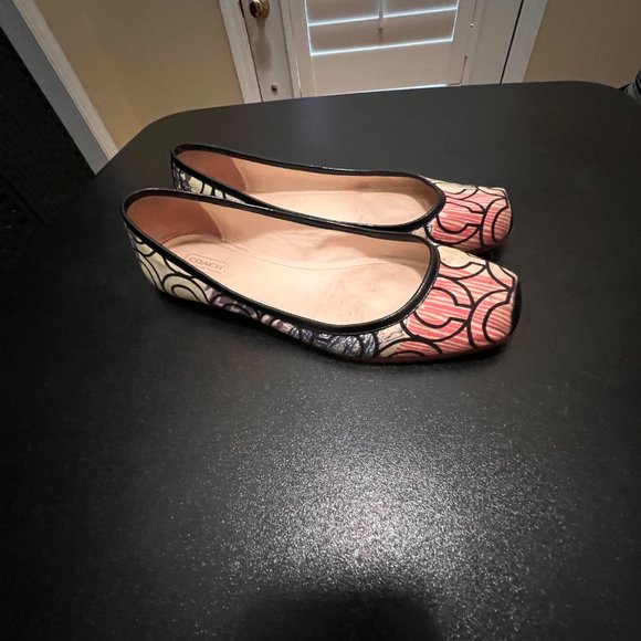Coach portia size 8.5M multicolored ballet flat square toe - Picture 3 of 10
